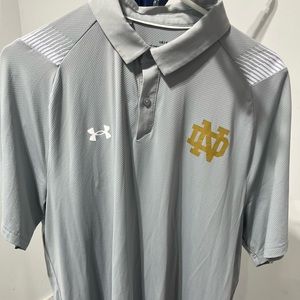 Large Grey Notre Dame Polo with Gold “ND”